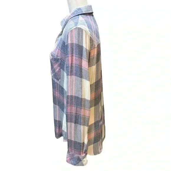 Rails Hunter Mulberry Blue White Pink Plaid Button Down Shirt Size S - Picture 2 of 8